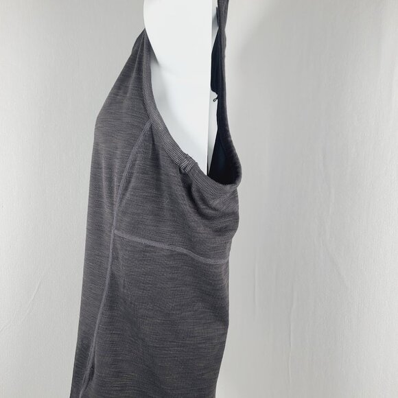 Prana Women's Dark Grey Built-in-Bra Racerback Activewear Tank Top Size XL - Picture 4 of 9
